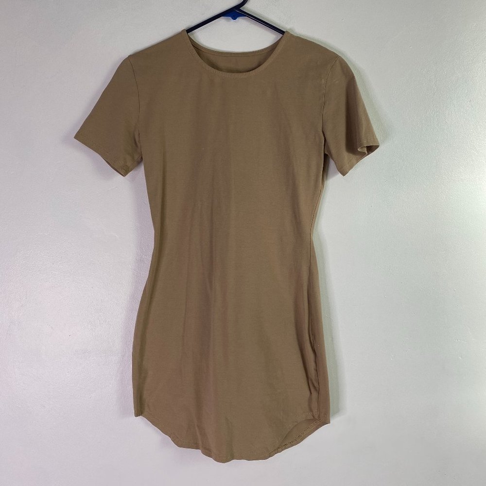 Tan Bodycon T-shirt dress